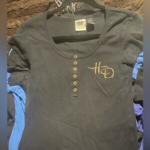 Harley-Davidson Black & gold 10th anniversary tee